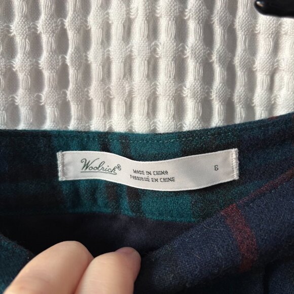 Woolrich size 6 skirt wool-blend plaid mini with pockets preppy ivy collegiate - Picture 5 of 7